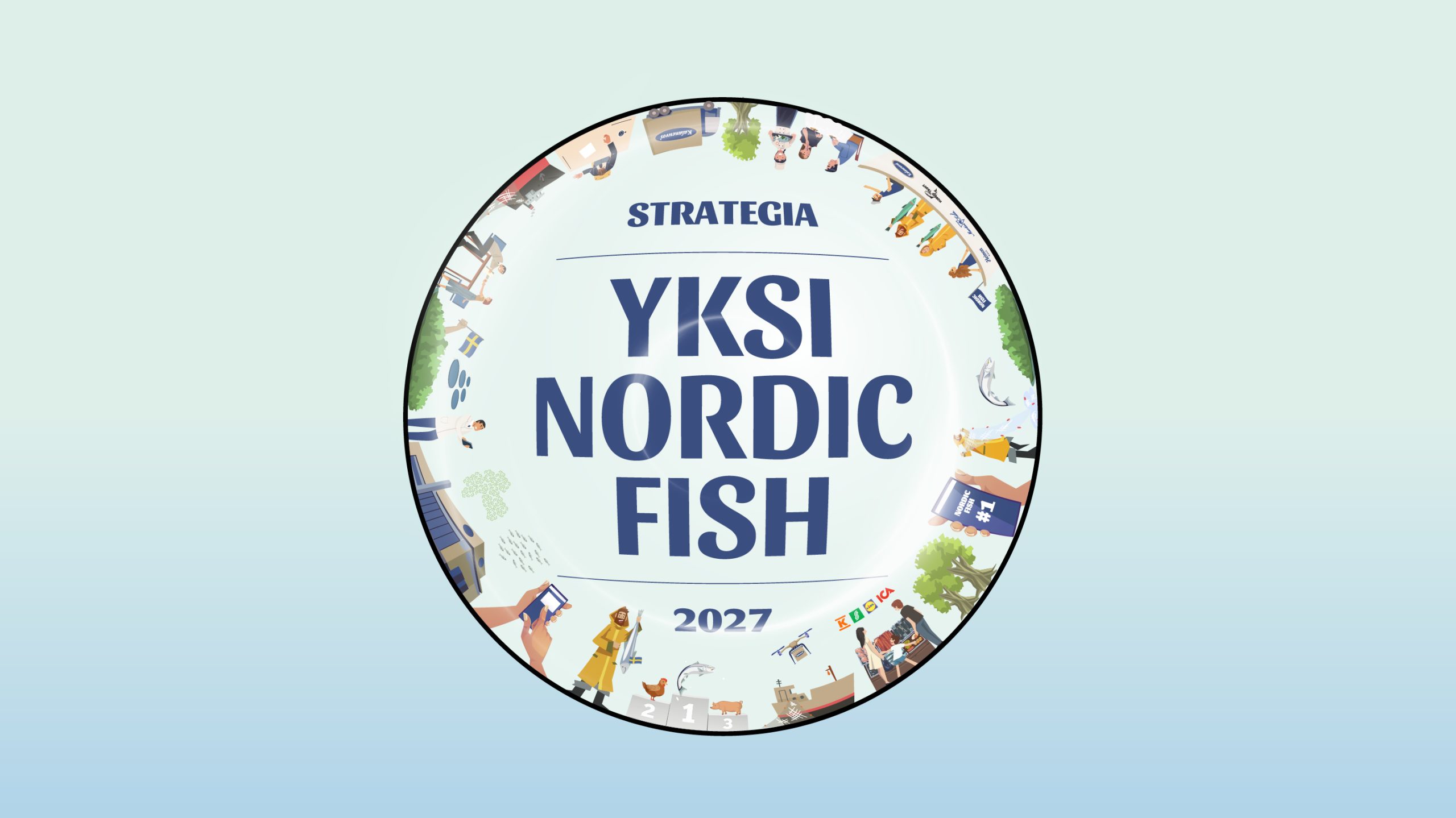 Strategian teema – "Yksi Nordic Fish" – korosti yhtenäisyyttä, yhteisiä päämääriä ja parhaaksi tulemista.